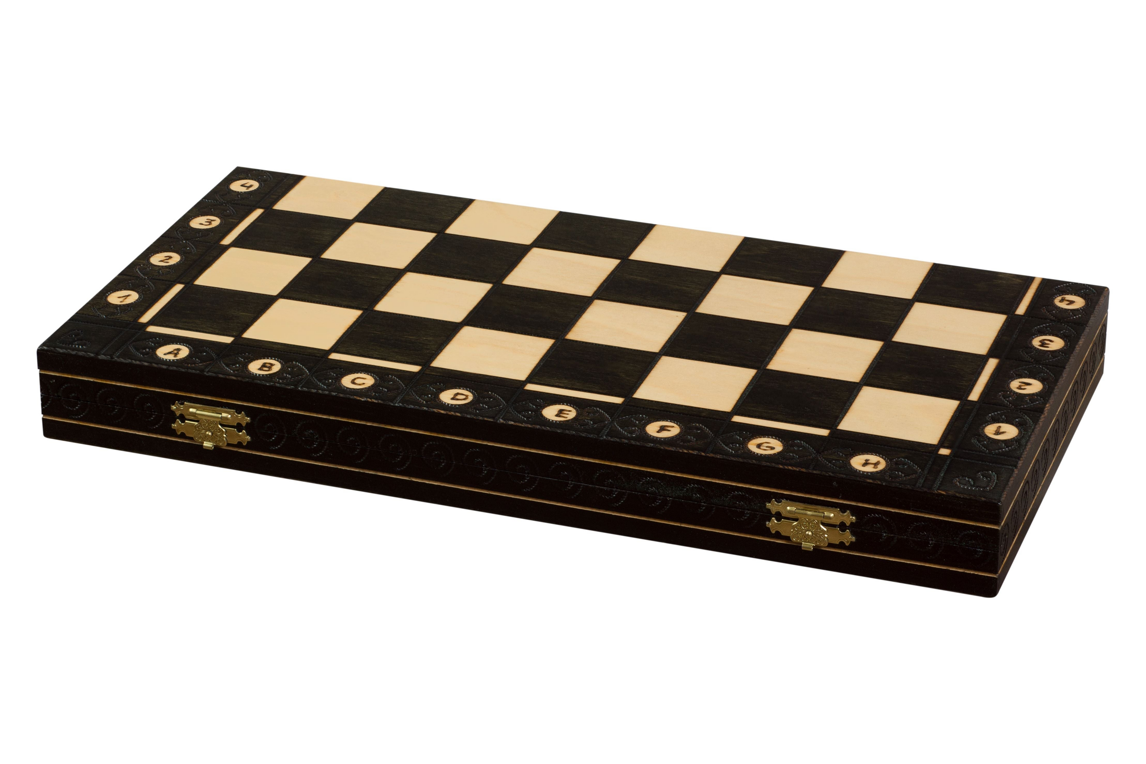 Jeu D'Échecs en Bois | Échiquier Pliant avec Pièces Sculptées à la Main | Élégance pour Parties Intemporelles 3