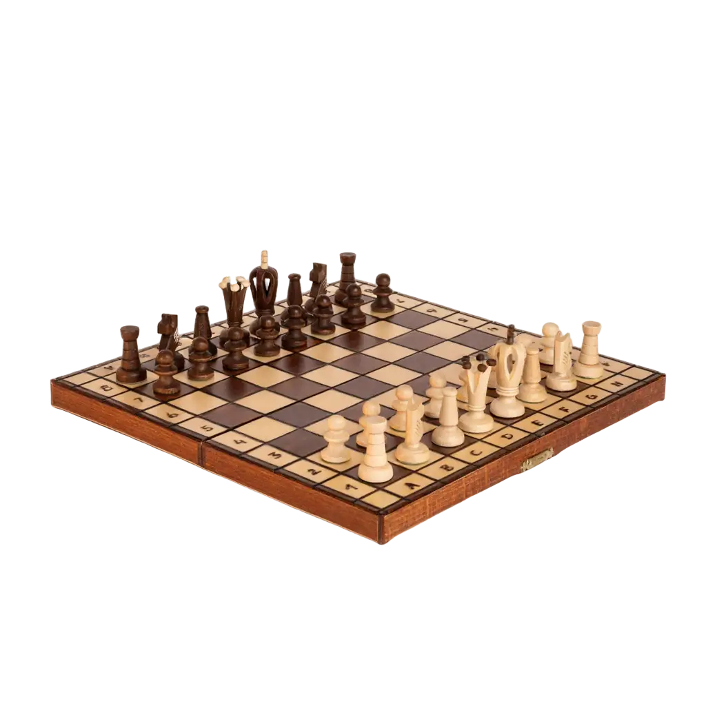 Échiquier en Bois Artisanale avec Finition Mate | Design Élégant pour Passionnés de Jeux 1