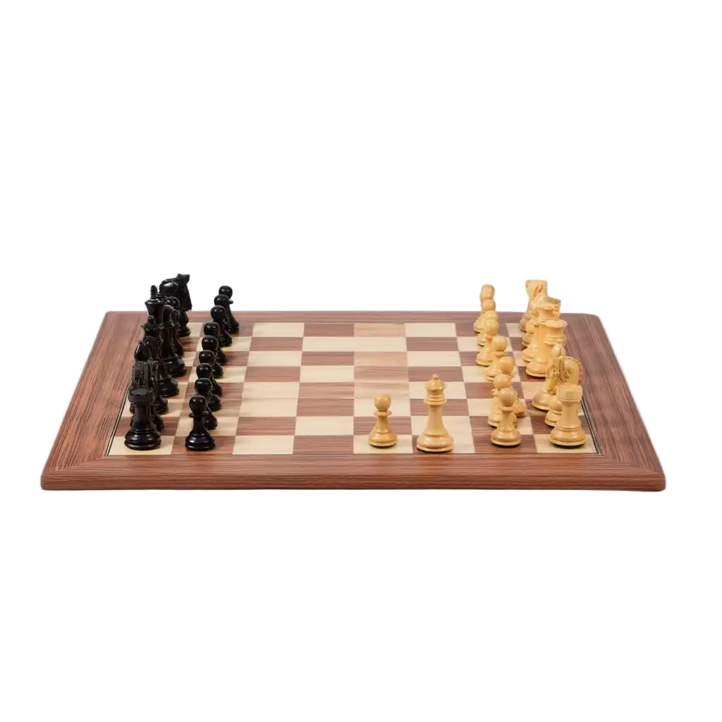 Echiquier en Bois de Buis et Ébène | Jeu d'Échec Élégant avec Plateau Inclus pour Passionnés de Stratégie 1