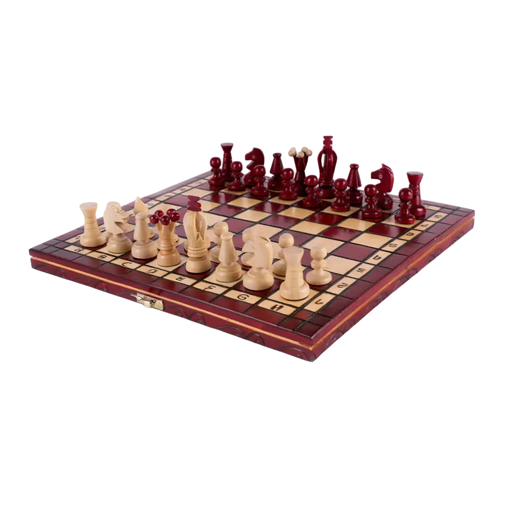 Jeu d'Échecs en Bois d'Acacia et Buis avec Finition Mate | Élégance et Durabilité pour Passionnés 1