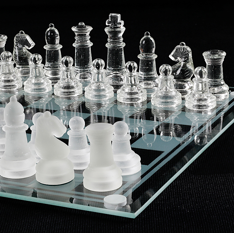 Échiquier en Verre K9 | Jeu d'Échecs Élégant avec Design Contemporain | Idéal pour Décoration et Jeu 5