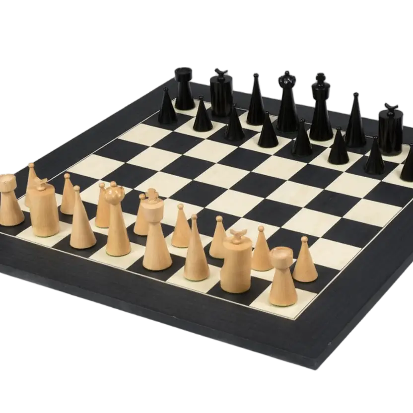 Ensemble d'Échecs en Ébène et Buis avec Finition Mate | Plateau Spacieux pour Parties Stratégiques 1