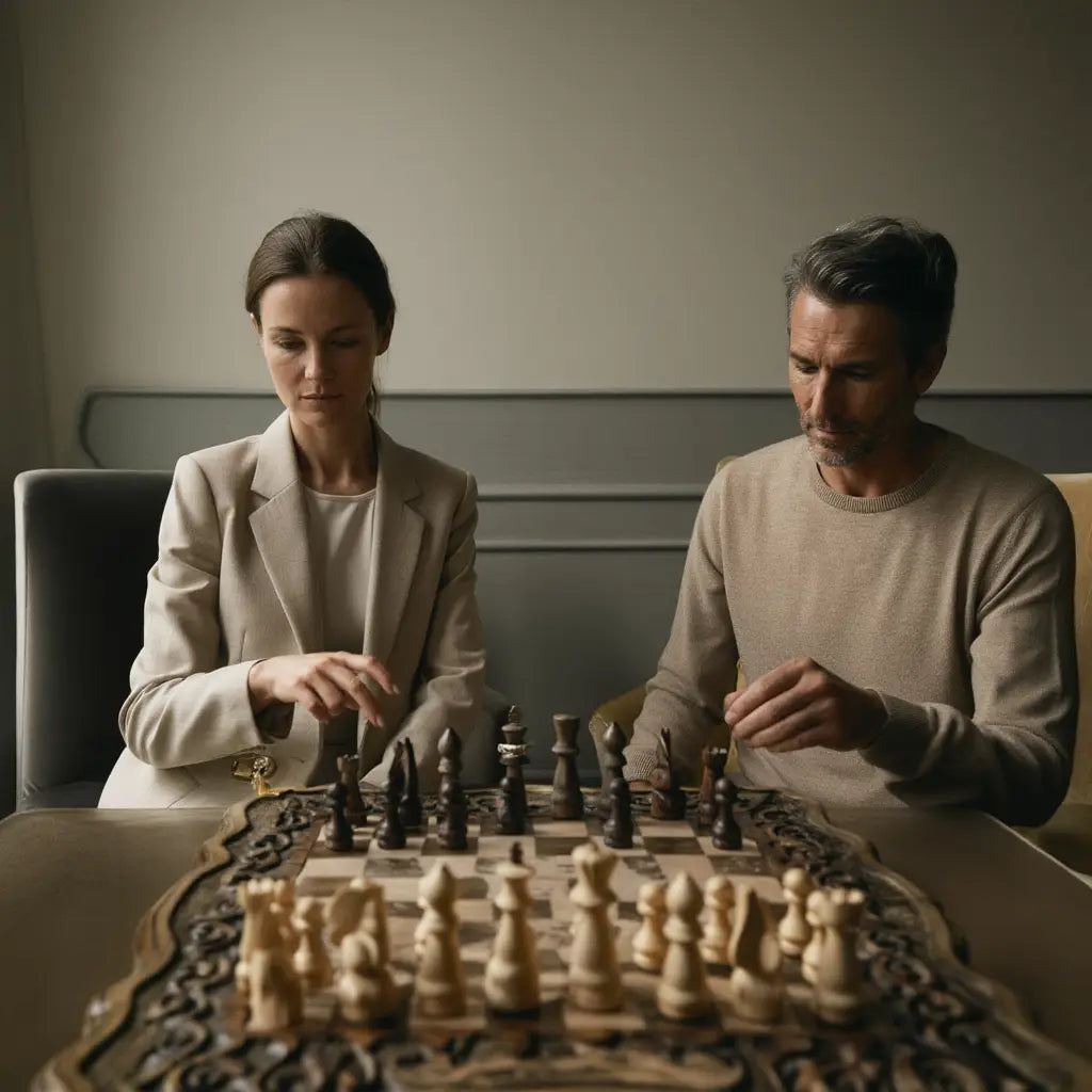 Échiquier de Luxe en Bois avec Design Artistique et Multifonction pour Parties de Jeu Élégantes 2
