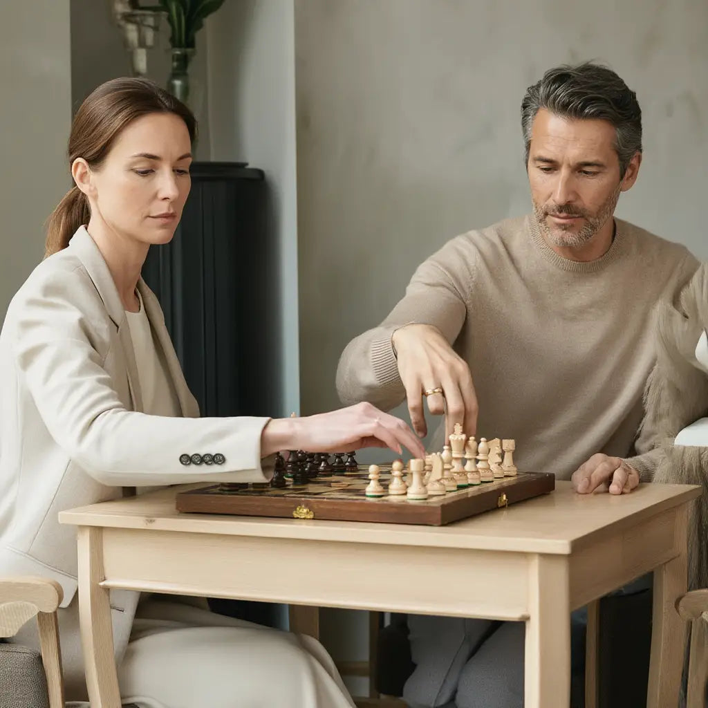 Jeu d'Échecs en Bois avec Compartiment de Rangement | Design Élégant pour Passionnés 2