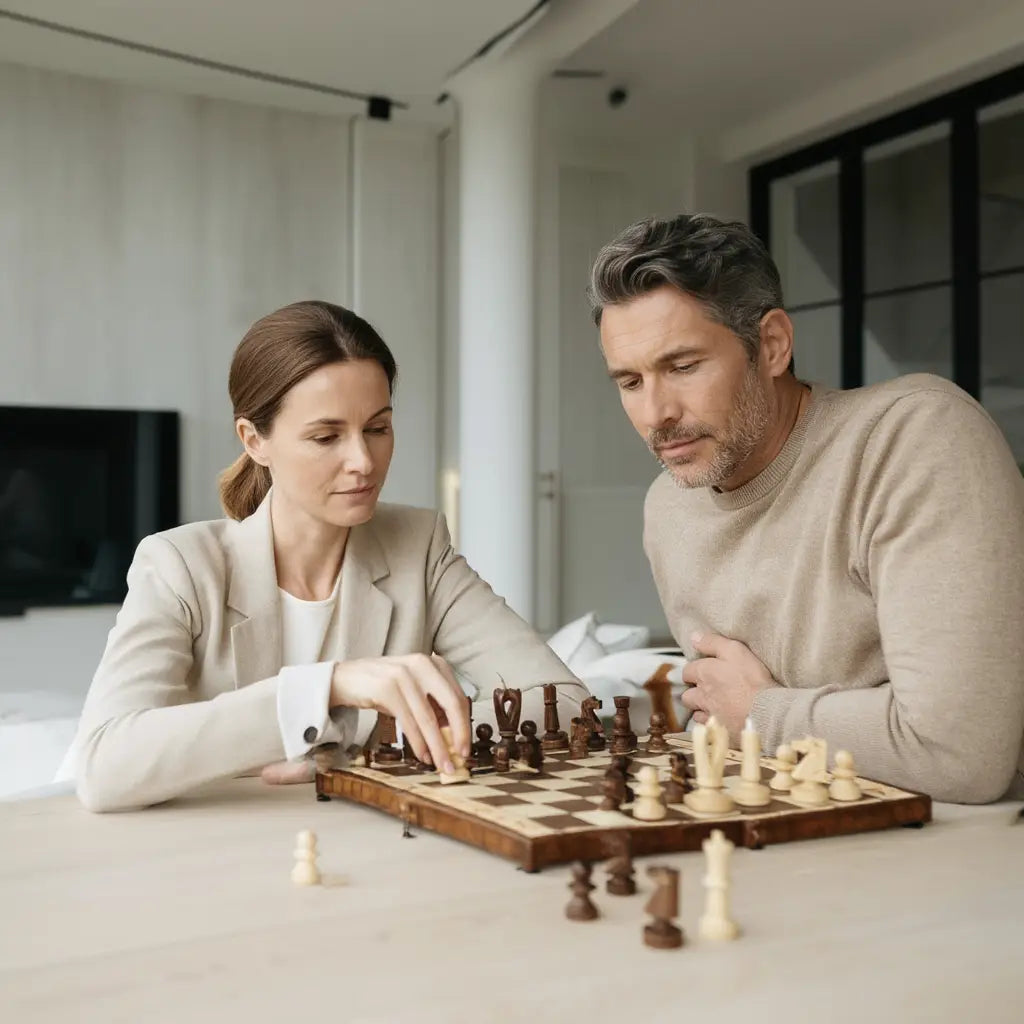 Échiquier Élégant en Bois avec Finition Mate | Design Pratique pour Passionnés d'Échecs 5