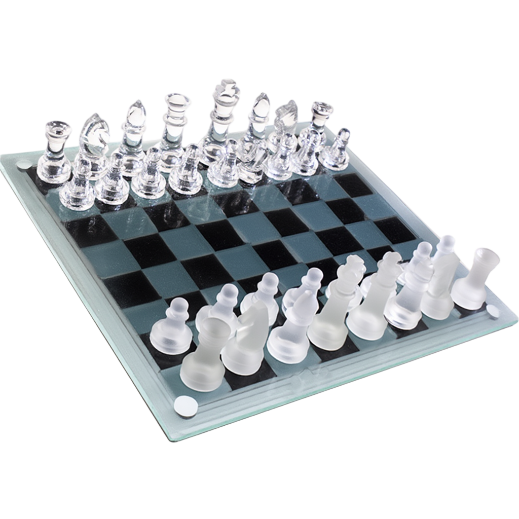 Échiquier en Verre K9 | Jeu d'Échecs Élégant avec Design Contemporain | Idéal pour Décoration et Jeu 1