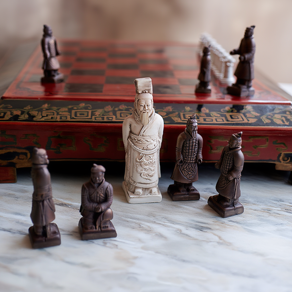 Échiquier Design en Bois avec Pièces Sculptées | Traditionnel pour Passionnés d'Échecs 2