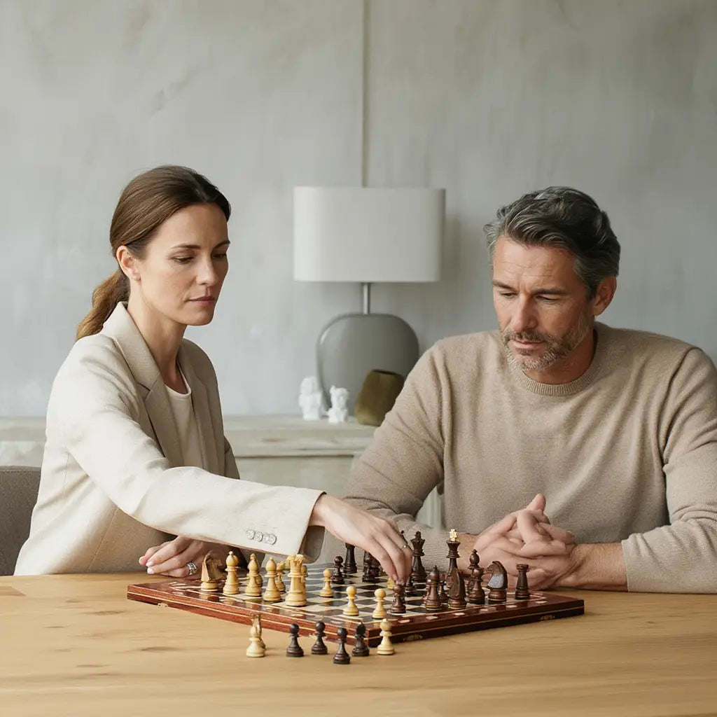 Échiquier de Luxe en Bois Pliant avec Pièces Sculptées | Design Élégant pour Passionnés d'Échecs 2