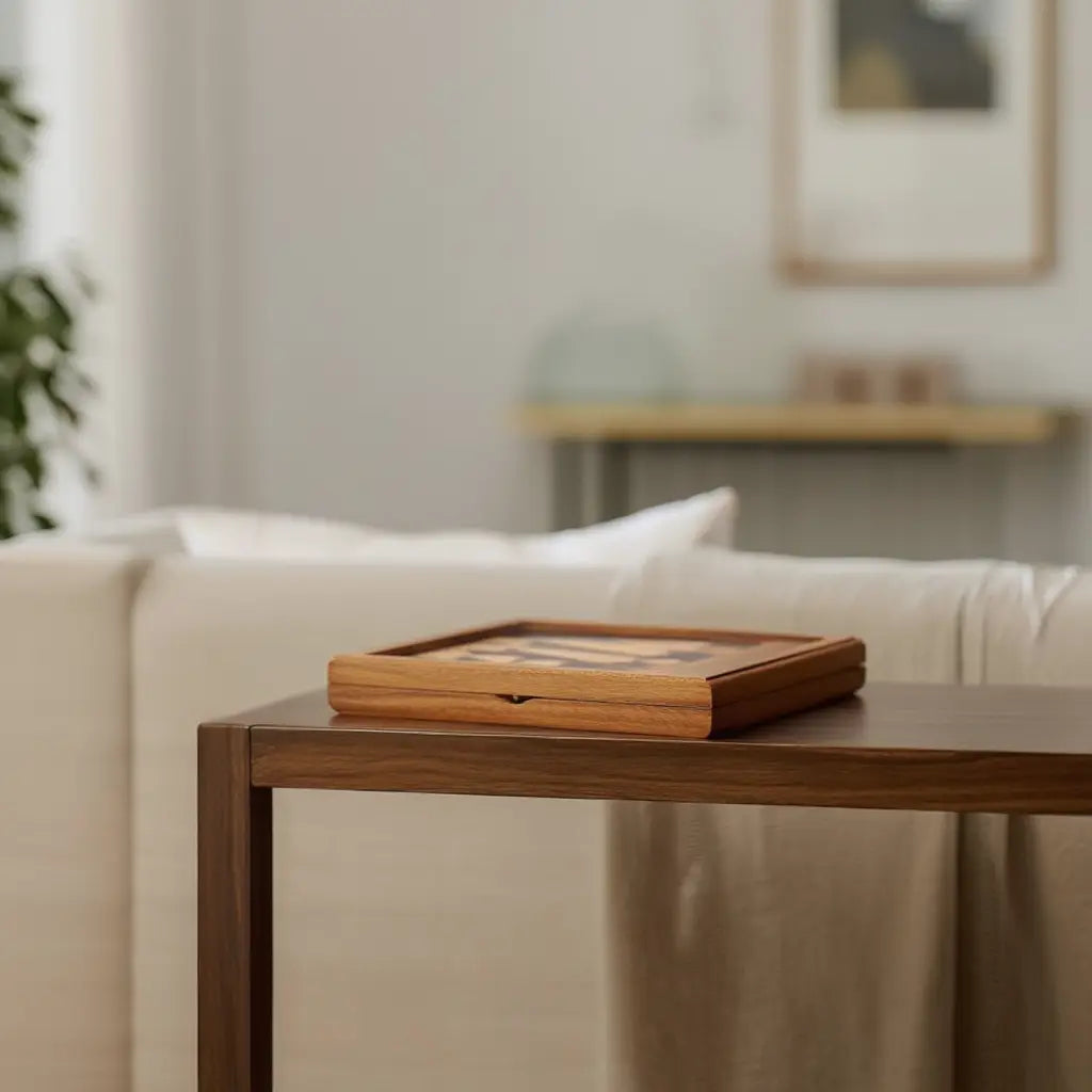 Coffret en Noyer avec Échecs et Backgammon – Jeu de Société Élégant en Bois 3