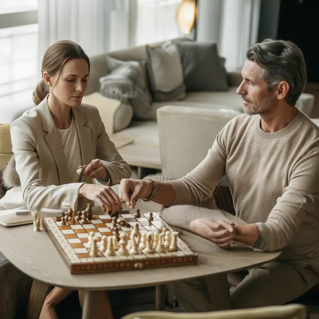 Échiquier Élégant en Bois avec Finition Mate | Design Pratique pour Passionnés d'Échecs 2