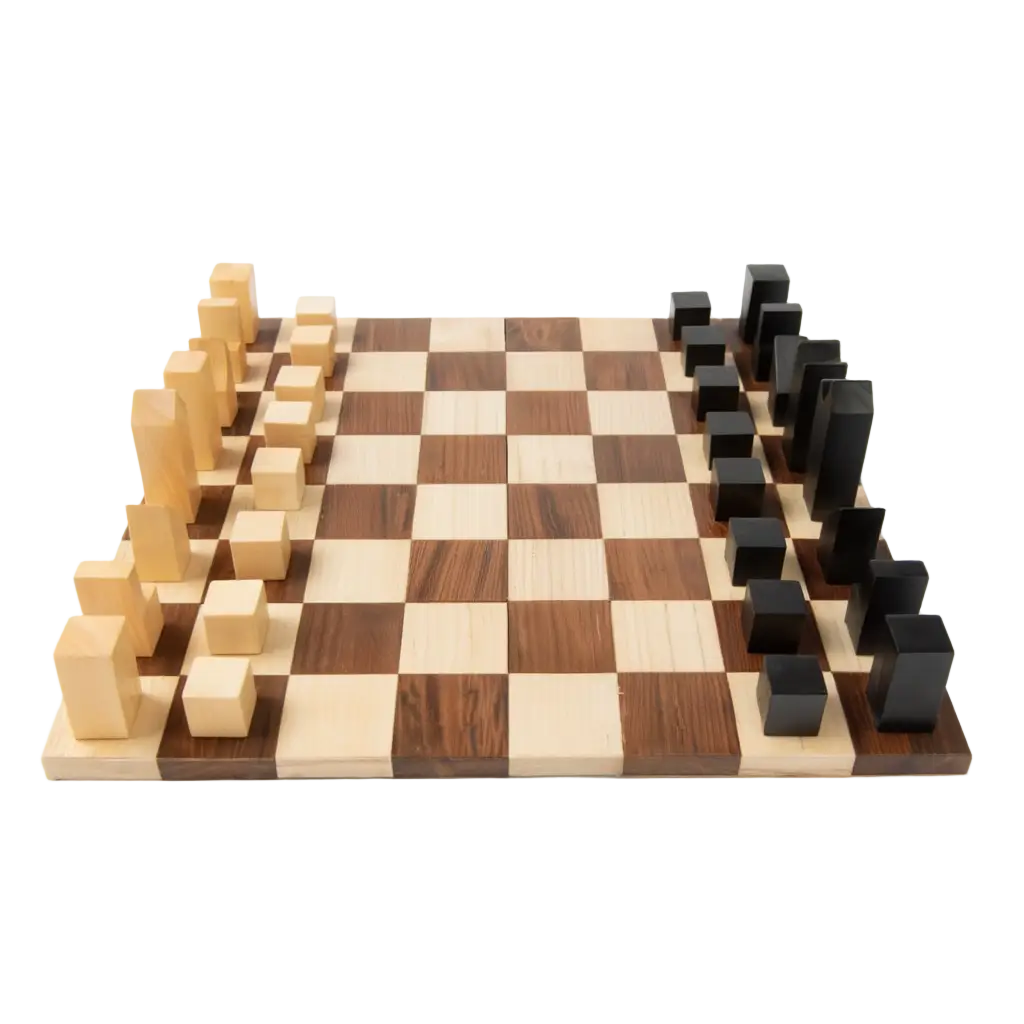 Jeu d'Échecs en Bois | Échiquier avec Pièces Sculptées et Finition Mate | Élégant pour Passionnés 1