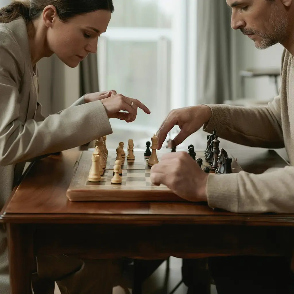 Jeu d'Échecs en Bois avec Échiquier en Sycomore et Acajou – Coffre Pliant Pratique 3