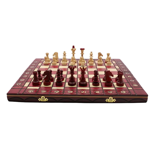 Échiquier Design en Bois de Sycomore avec Motifs Slaves | Artisanat Européen pour Échecs Élégants 1