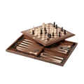 Coffret en Noyer avec Échecs et Backgammon – Jeu de Société Élégant en Bois 1