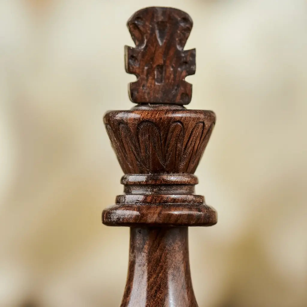 Échiquier en Bois Palissandre avec Coffre Laqué et Pièces Staunton – Jeu d'Échecs Élégant 3