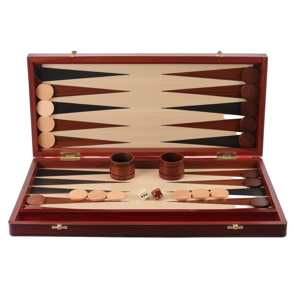 Ensemble de Backgammon en Bois | Jeu de Société Élégant avec Pièces Artisanales | Moments Inoubliables pour Amateurs de Jeux 1