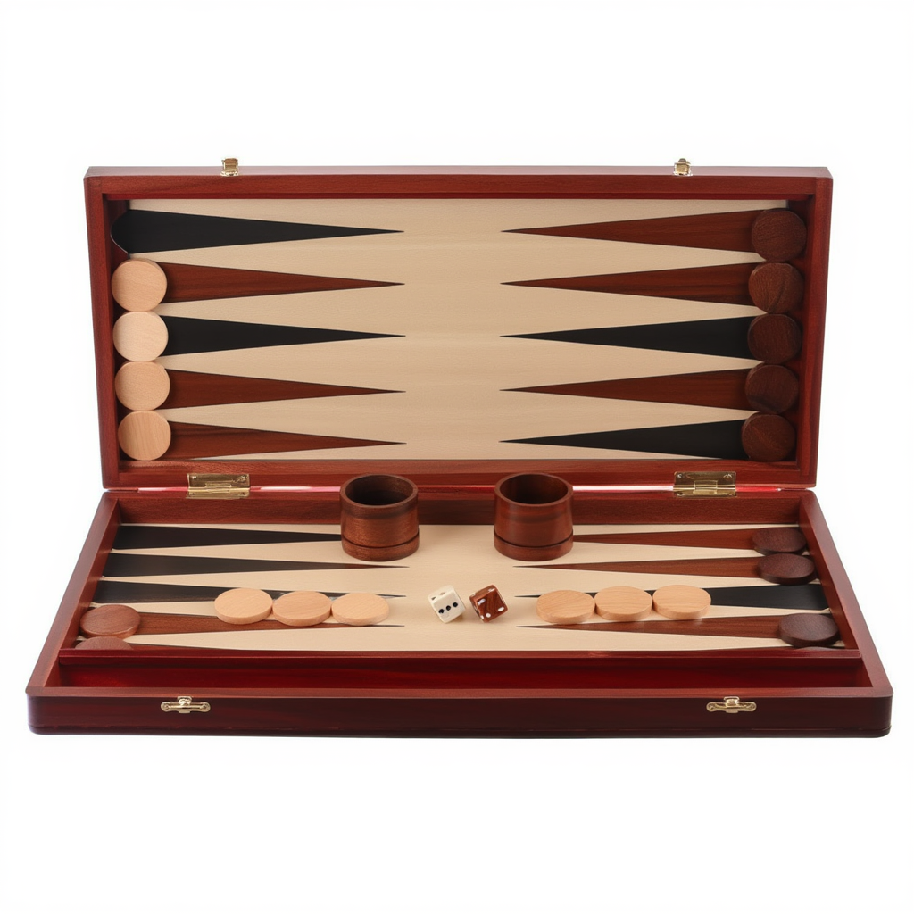 Ensemble de Backgammon en Bois | Jeu de Société Élégant avec Pièces Artisanales | Moments Inoubliables pour Amateurs de Jeux 2