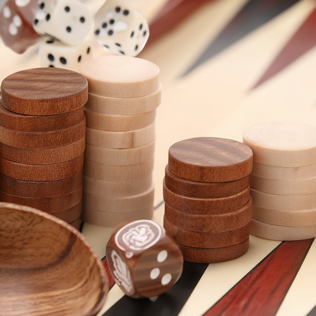Ensemble de Backgammon en Bois | Jeu de Société Élégant avec Pièces Artisanales | Moments Inoubliables pour Amateurs de Jeux 7
