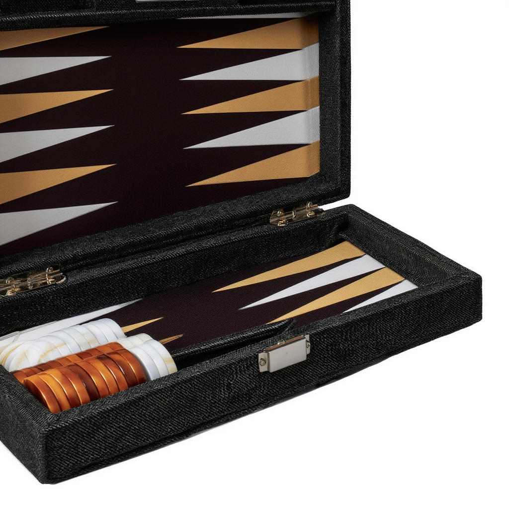 Ensemble de Backgammon en Bois Naturel avec Design Élégant | Rangement Pratique pour Jeux Sophistiqués 4