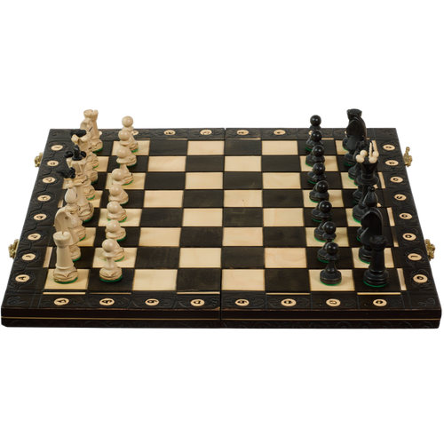 Jeu D'Échecs en Bois | Échiquier Pliant avec Pièces Sculptées à la Main | Élégance pour Parties Intemporelles 1