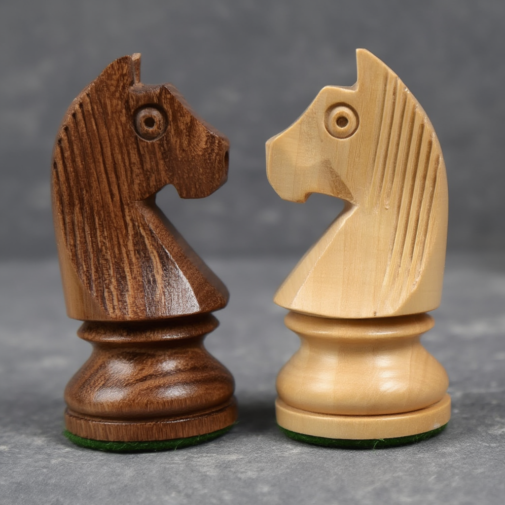 Échiquier en Bois de Sheesham | Surface de Jeu Enroulable Pratique pour Passionnés d'Échecs