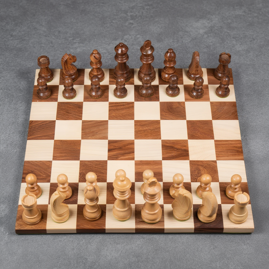 Jeu d'Échecs en Bois | Échiquier Enroulable Pratique | Idéal pour Jouer Partout